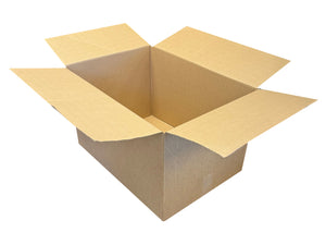 Plain box measuring 380mm x 250mm x 130mm