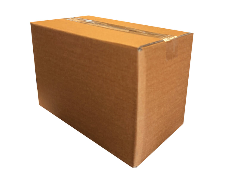370mm x 215mm x 250mm Plain box, on a white background