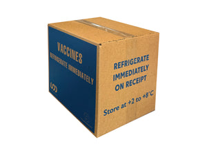 Quality surplus box closed with clear tape to demonstrate its shape and size