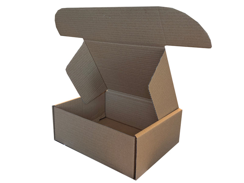A postal box measuring 254mm x 201mm x 93mm