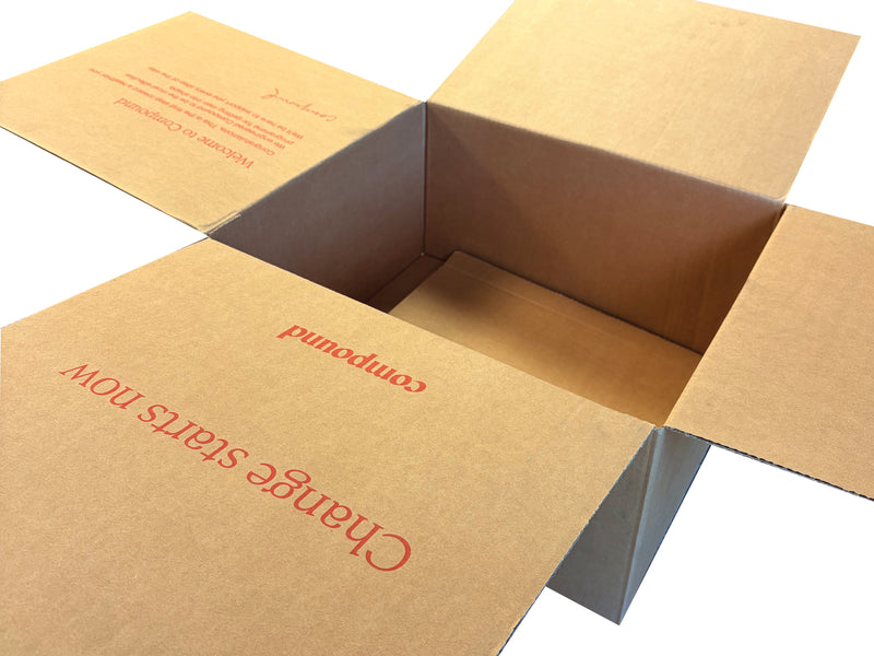 New Printed Strong Single Wall Box - 410mm x 355mm x 190mm