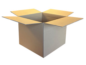 A 415mm x 408mm x 345mm box opened at the top, on a white background