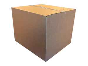 A 500mm x 450mm x 400mm box, closed with clear tape