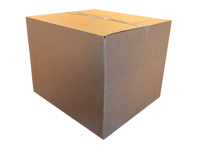 A 500mm x 450mm x 400mm box, closed with clear tape