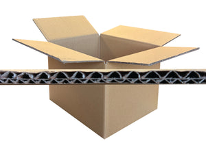A 300mm x 260mm x 210mm box with an image of the board flute overlayed. 