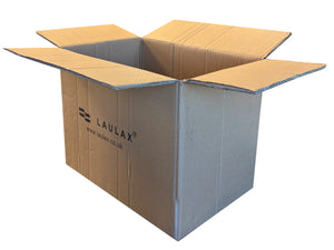 A strong double wall, printed box measuring 15 x 9.8 x 11.8 inches