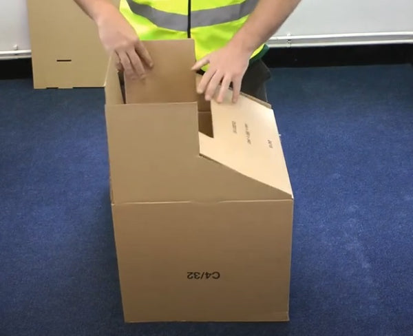 how to assemble a cardboard box