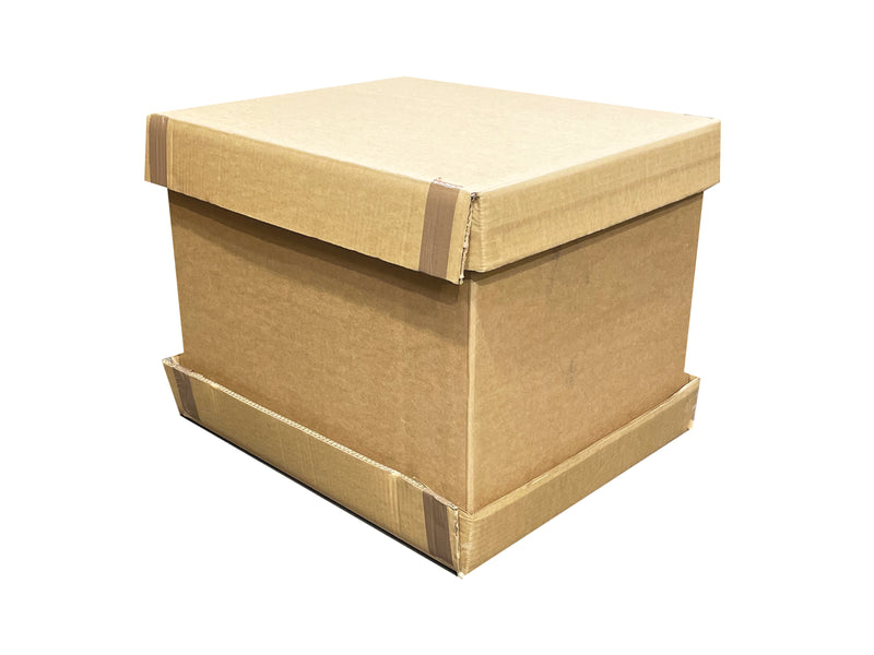 small triwall pallet box with base and lid