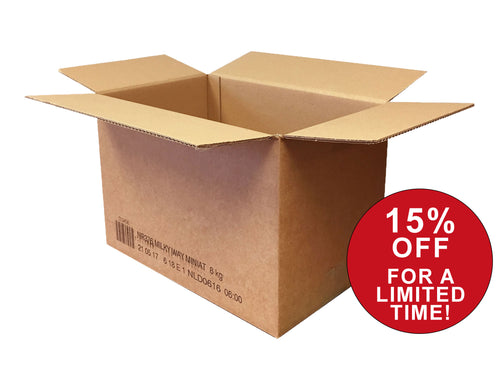 Used Printed Strong Double Wall Box - 380mm x 250mm x 265mm