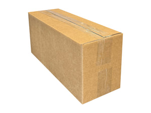 long plain brown carton taped top and bottom