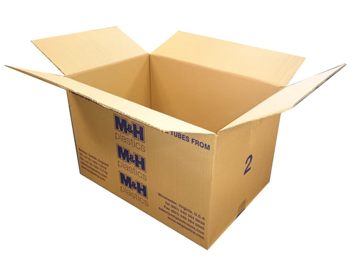 Used Printed Strong Single Wall Box - 575mm x 390mm x 370mm