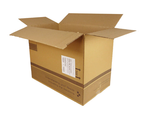 Used Printed Strong Single Wall Box - 480mm x 280mm x 380mm