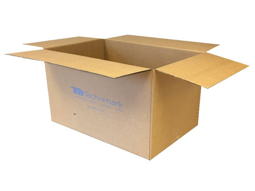 Used Printed Strong Single Wall Box - 580mm x 380mm x 360mm