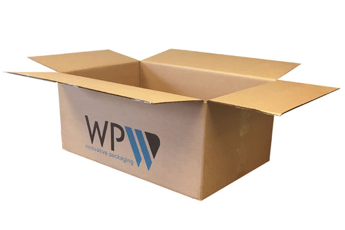 Used Printed Strong Single Wall Box - 585mm x 375mm x 270mm