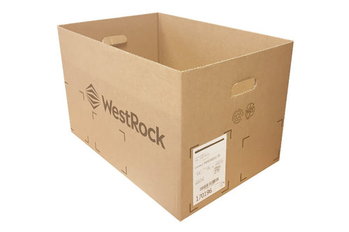 Used Printed Strong Double Wall Storage Boxes - 565mm x 375mm x 350mm