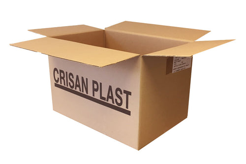 Used Printed Strong Single Wall Boxes - 570mm x 370mm x 370mm