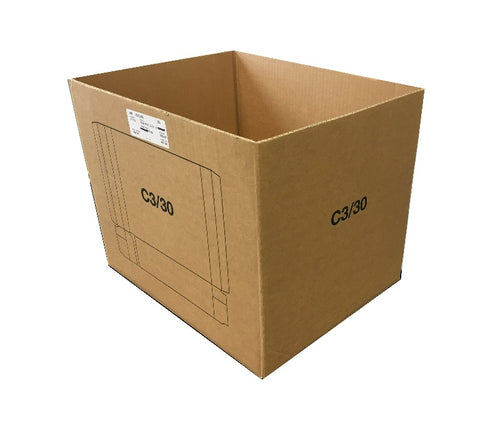 Used Printed Strong Single Wall Box - 411mm x 322mm x 355mm