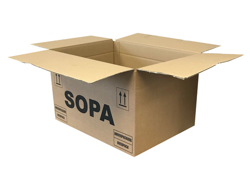 New Printed Strong Single Wall Box - 395mm x 295mm x 245mm