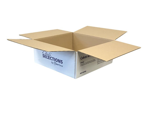 New Printed Strong Single Wall Box - 256mm x 256mm x 103mm