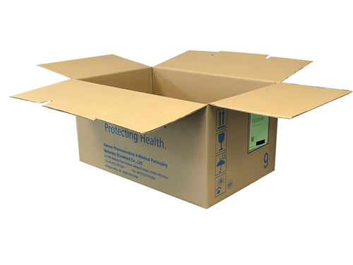 Used Printed Strong Single Wall Box - 580mm x 385mm x 290mm