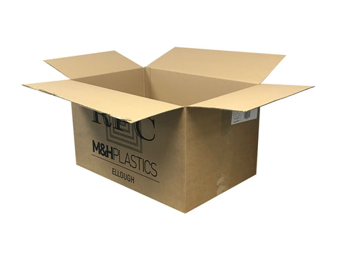 Used Printed Strong Single Wall Box - 585mm x 390mm x 350mm