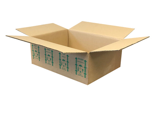 Used Printed Strong Single Wall Box - 383mm x 283mm x 145mm