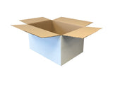 cardboard boxes with white outer
