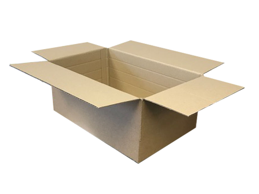 New cardboard box with perforated corners and multi-depth creases