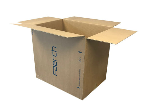 Used Printed Strong Single Wall Box - 530mm x 390mm x 580mm