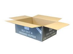 grey printed cardboard boxes