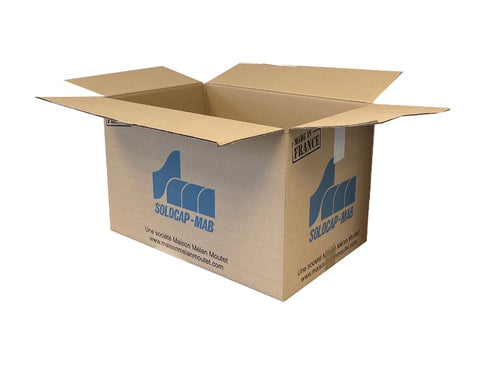 Used Printed Strong Single Wall Box - 590mm x 380mm x 360mm