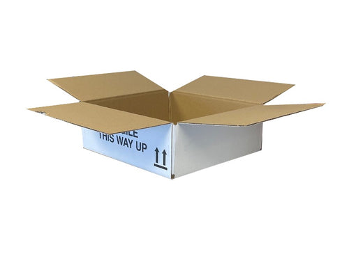 New Printed Strong Single Wall Box - 301mm x 296mm x 104mm