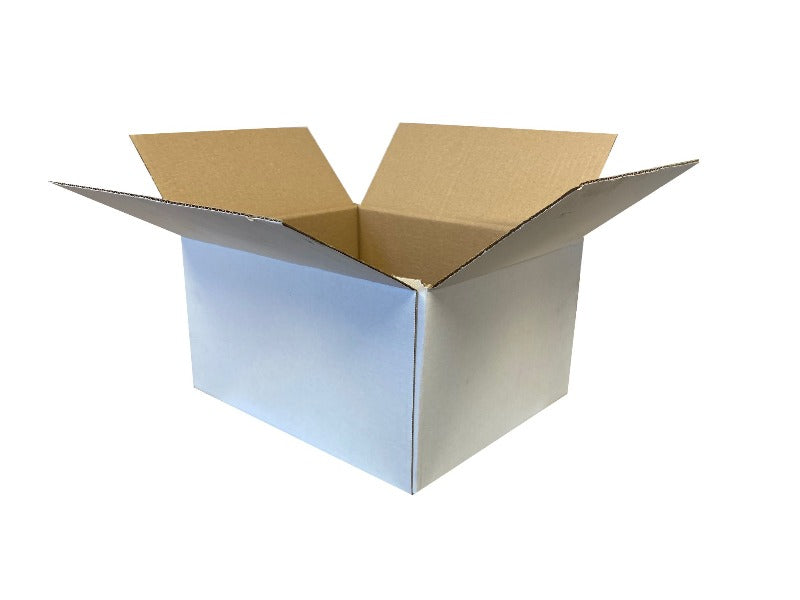 small white cardboard boxes