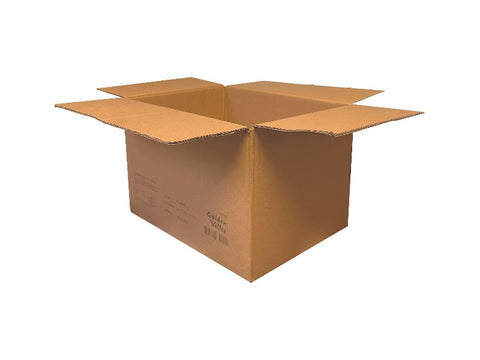 one-off strong cardboard box with small print
