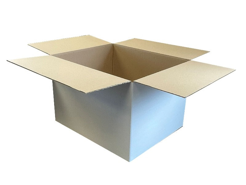 plain white cardboard boxes