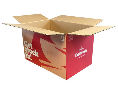 New Printed Strong Single Wall Box - 493mm x 215mm x 318mm