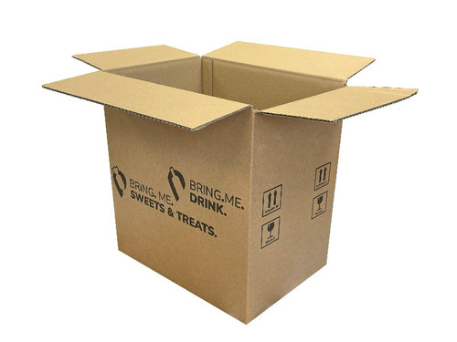 New Printed Strong Single Wall Box - 343mm x 240mm x 370mm