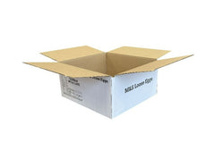 cheap cardboard boxes white with black text