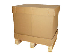Half Euro pallet boxes with heat treated pallet - 770mm x 570mm x 660mm