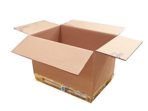 Used Tri Wall Pallet Box With Pallet - 1150mm x 750mm x 680mm