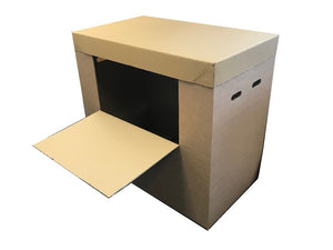 pallet box with loading hatch